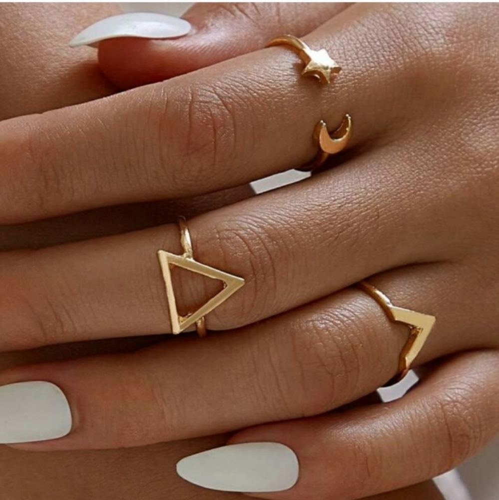 Only 1 LEFT‼️✨HOST PICK✨ 3 Piece Gold Ring Set - Picture 2 of 2